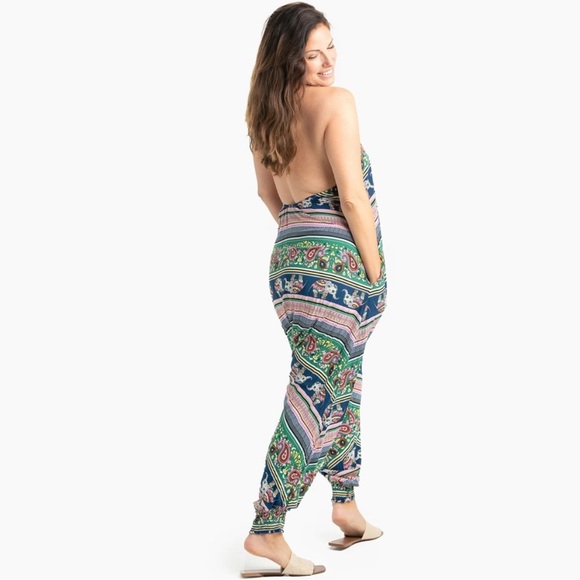 Buddha Pants “ The Catsuit “ colorful halter harem style jumpsuit. - Picture 2 of 7